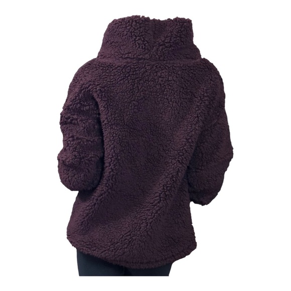 A New Day - Cowl Neck Sherpa Pullover Sweater in Burgundy — So Soft! NWT! - Picture 2 of 3